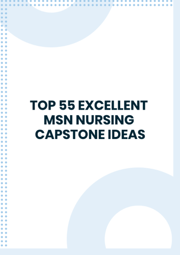 msn nursing capstone project examples